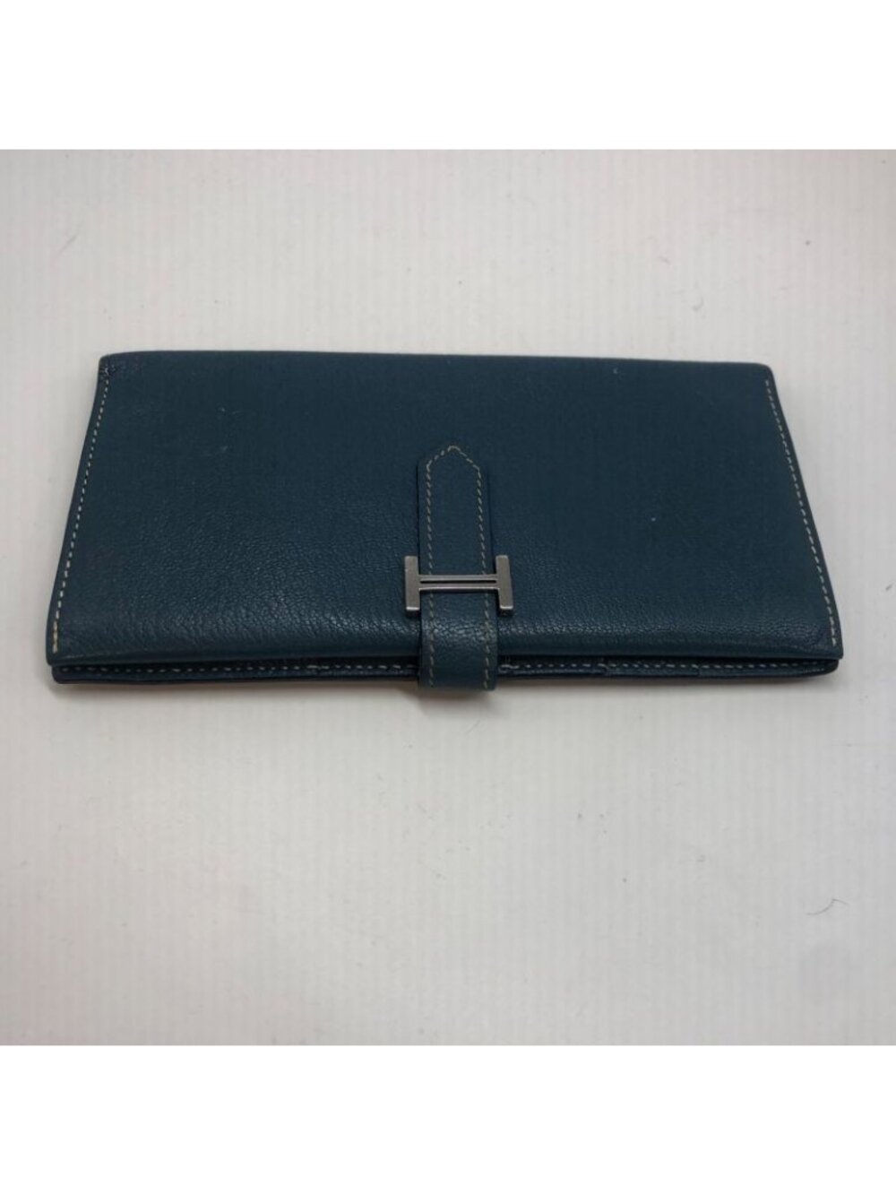 ★SOLD★ Hermes Bifold Wallet Bearn Blue Card Billfold - Picture 3 of 16